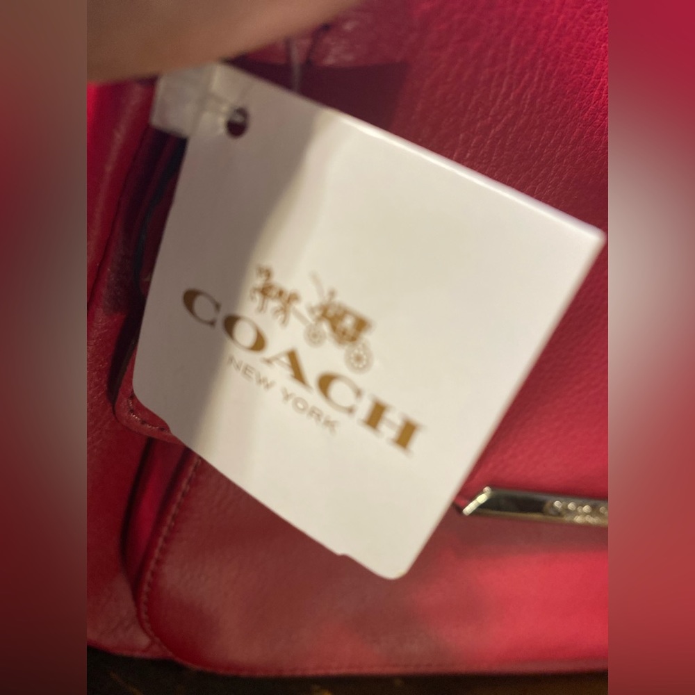 Red Coach crossbody bag